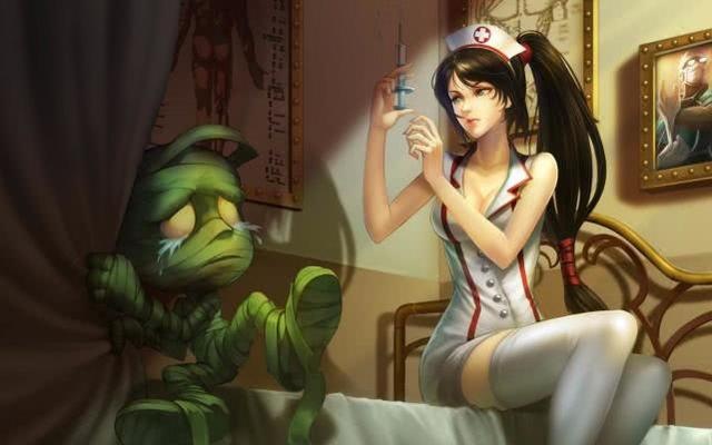 《英雄联盟：医师系列升级，护士阿卡丽收益显著，犹如情人节特别版》